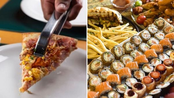 RODÍZIO DE PIZZAS + BUFFET DE SUSHI E SALADAS VARIADAS + COCA