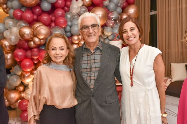 Elza Pinto, Jose Daher e Angela Sandri 