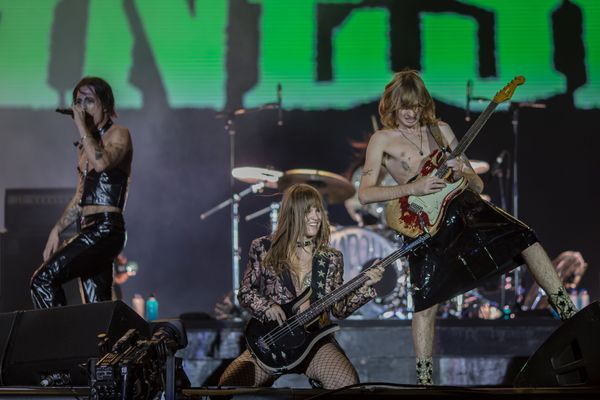 Show da banda Maneskin durante o festival Rock in Rio, em 2022