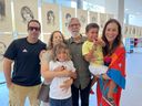 Luciano, Marlene, Wagner e Carol Veiga com seus filhos Gustavo e Pedro Veiga Buteri