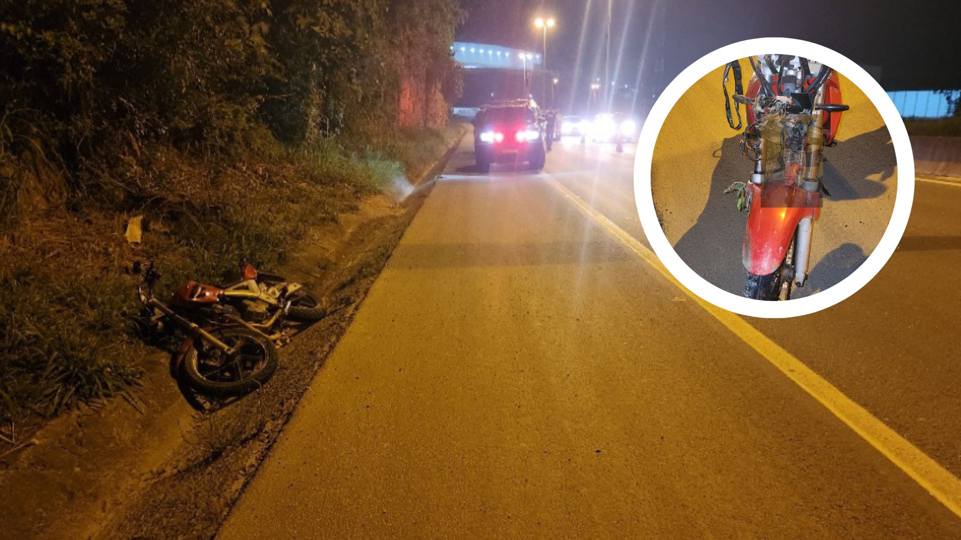 Patrick Bento Sunderhus, de 27 anos, estava seguindo no sentido Sul quando perdeu o controle da motocicleta e caiu, na altura de Ribeira, na noite deste domingo (19)