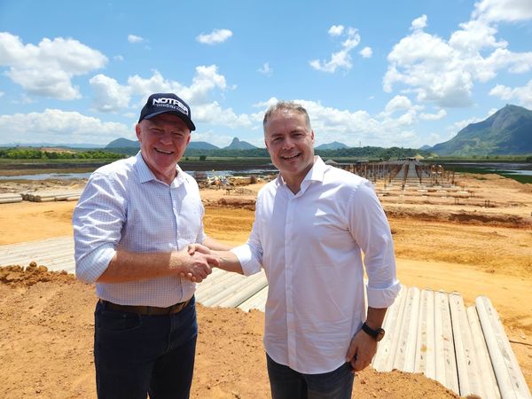Governador Renato Casagrande e ministro dos Transportes, Renan Filho, nas Obras do Contorno do Mestre Álvaro, na Serra por Hélio Filho/Secom-ES