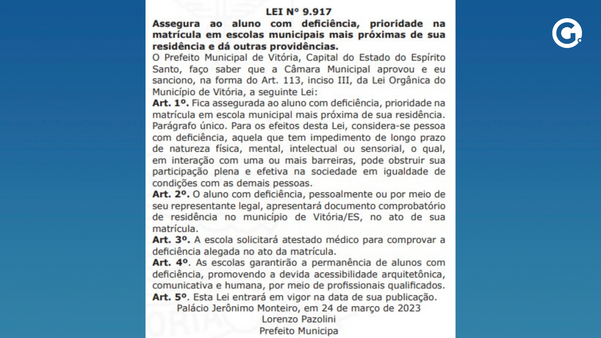 Lei garante prioridade em matrícula a alunos com deficiência