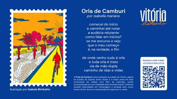 Um dos poemas do site Vitória Ilustrada, em homenagem à Orla de Camburi