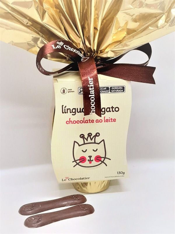 Ovo de chocolate língua de gato Ao Leite (130g)