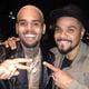 Os cantores Naldo Benny e Chris Brown durante encontro em Nova York em foto publicada pelo brasileiro nas redes sociais