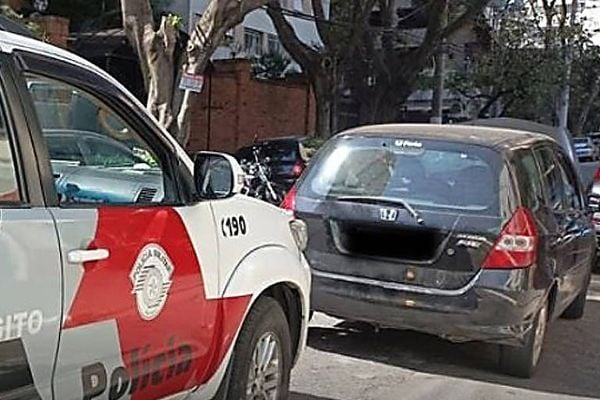Carro da PM utilizado por policiais do trânsito, unidade na qual o sargento Marussi foi lotado até se aposentar