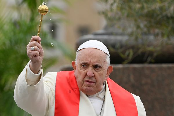 Papa Francisco celebra missa do Domingo de Ramos na Praça de São Pedro, no   Vaticano