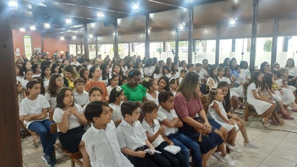 Primeira gravação do ensaio do Coral Infantil da Igreja Cristã Maranata no primeiro final de semana de abril