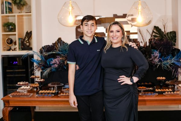 Felipe Buaiz e a mãe Eduarda Buaiz