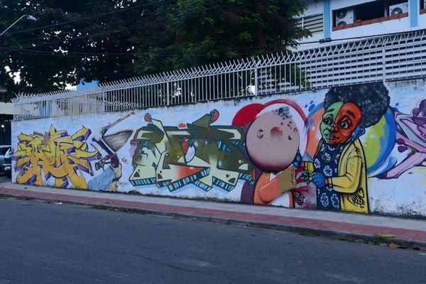 Artes realizadas em Feu Rosa, na Serra, pelos artistas participantes do projeto Origraffes  por Carlos Alberto