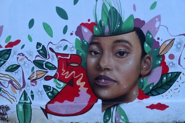 Artes realizadas em Feu Rosa, na Serra, pelos artistas participantes do projeto Origraffes  por Carlos Alberto