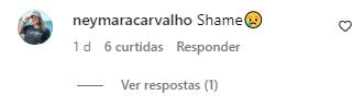 Neymara Carvalho também se pronunciou sobre o caso: 