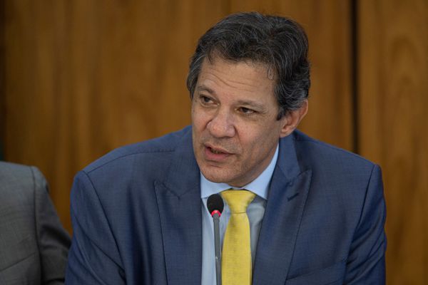 O ministro da Fazenda, Fernando Haddad discursa durante reunião de apresentação e assinatura dos decretos que autorizam a regulamentação do Marco Legal do Saneamento