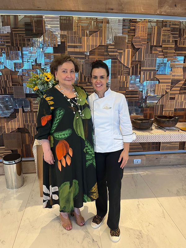 Margareth Dalcolmo  e a chef Arlete Nunes
