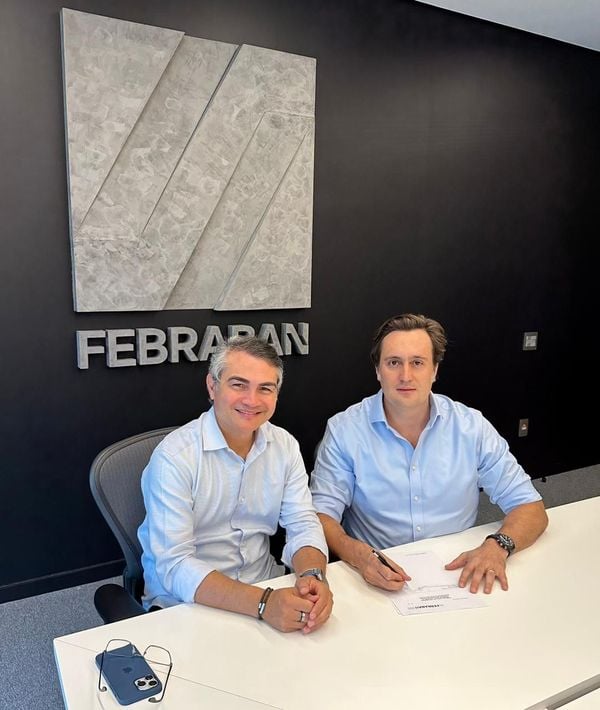 Isaac Sidney, presidente da Febraban, e Rafael Furlanetti, novo diretor da entidade