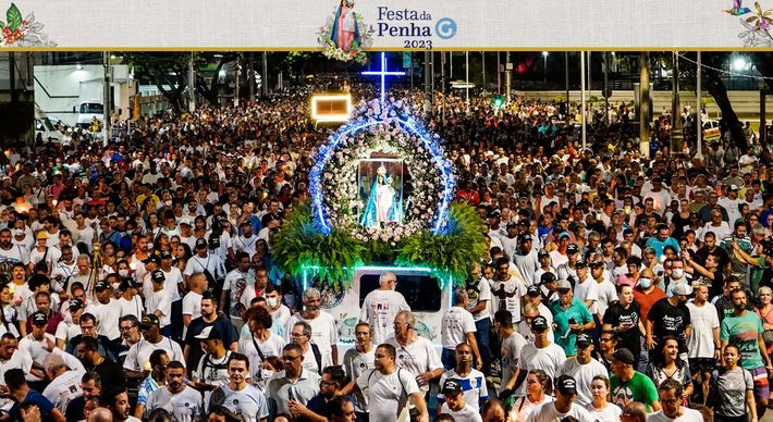 Evento que reúne milhares de fiéis em procissão da Catedral de Vitória à Prainha, em Vila Velha, terá transmissão pelo site e pelas redes sociais de A Gazeta, neste sábado (15)