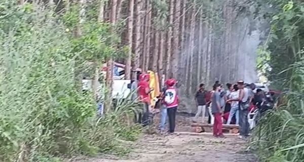 Um dos locais onde ocorre a ocupação do MST, em Aracruz