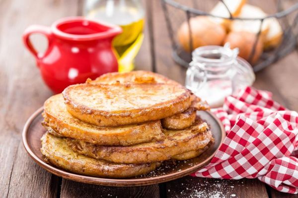 Rabanada salgada feita na air fryer