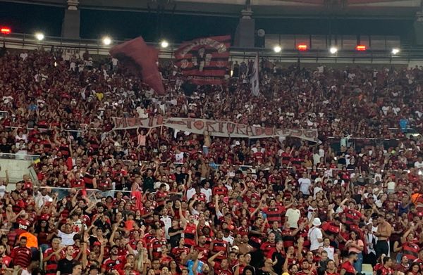Faixa foi exibida durante o primeiro jogo da final do Campeonato Carioca de 2023