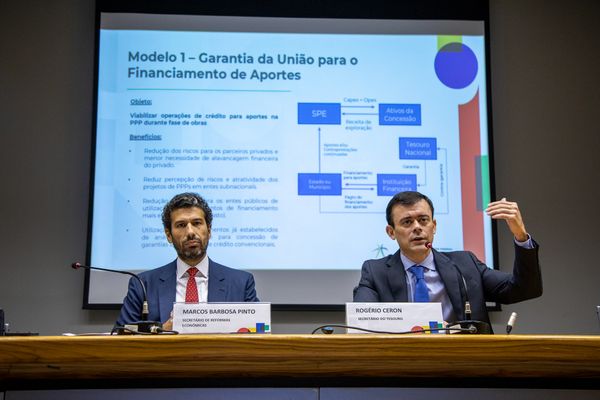 Os secretários do Tesouro, Rogério Ceron, e Reformas Econômicas, Marcos Pinto,