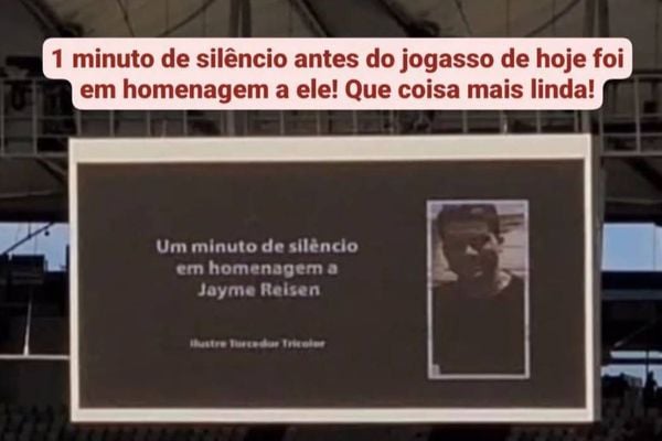 Pai de quíntuplos capixaba, Jayme Reisen recebe homenagem do Fluminense durante partida no Maracanã 