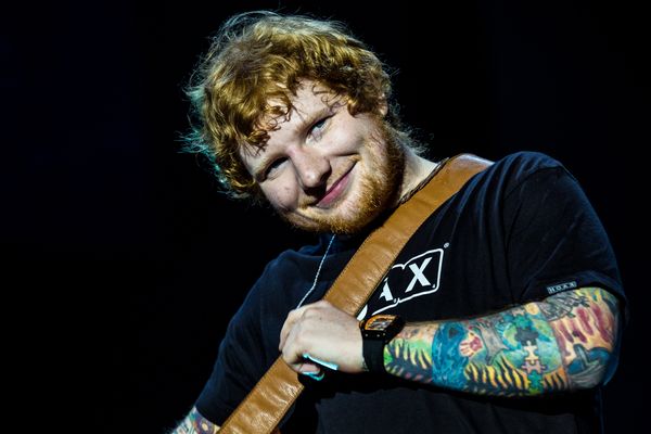 Ed Sheeran durante show em São Paulo, em 2017