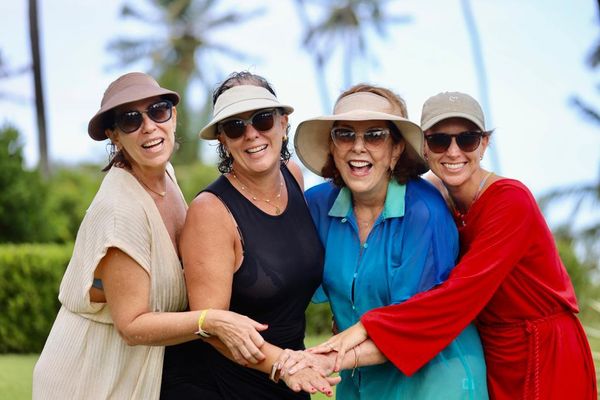 Tia Penha e as filhas Renata Passos, Cristina Moussallem e Paula Segui