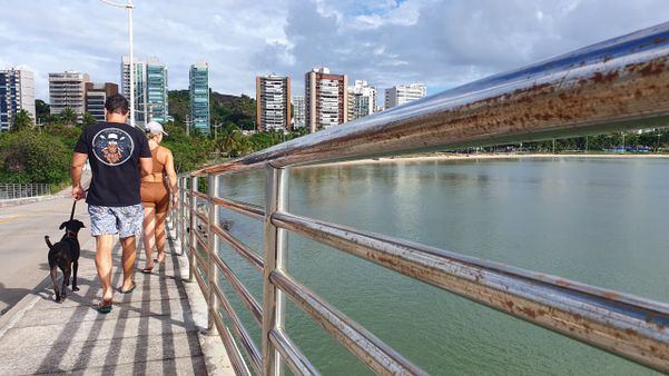 Guarda-corpos da Ilha do Frade, em Vitória, apresentam sinais de ferrugem por Ricardo Medeiros