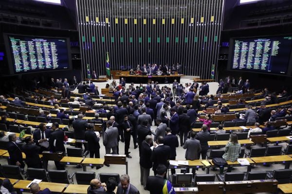 Plenário da Câmara dos Deputados durante sessão