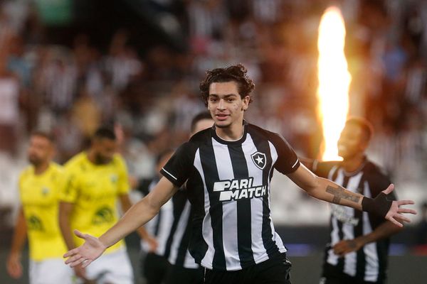 Matheus Nascimento marcou o primeiro gol do Botafogo na partida