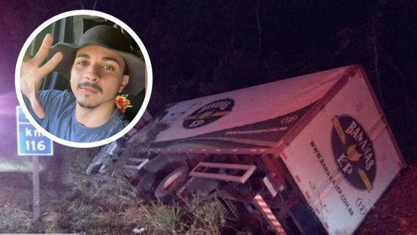 Otávio Aldrigues de Oliveira, caminhoneiro de 22 anos que morreu após o veículo sair da pista na BR 101, em Sooretama