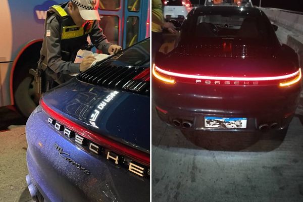 Dono de Porsche foi preso após tentar atropelar PM em blitz