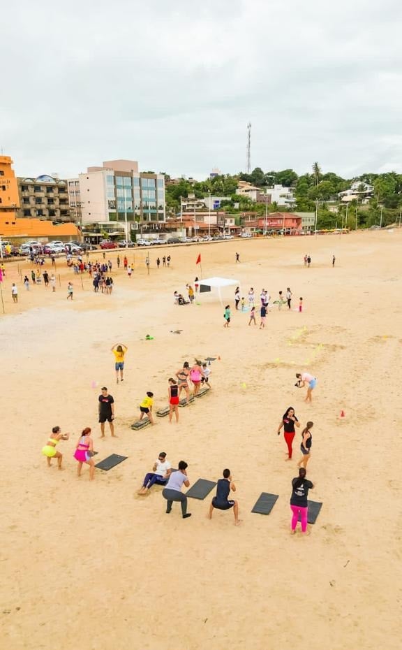 Praia de Meaípe, em Guarapari, após obras para aumentar a faixa de areia por Tiago Montes