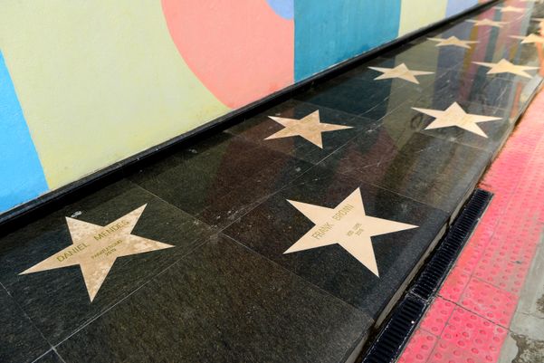 Calçada da fama no Centro de Treinamento Jayme Navarro de Carvalho por Fernando Madeira