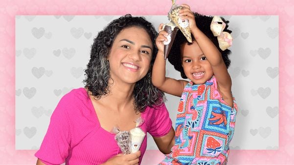 Dayane Soares Moraes e sua filha, Elisa Soares Correia, 2 anos
