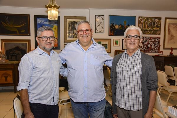 Geraldo Lino,  Lélio Cimini e José Daher 