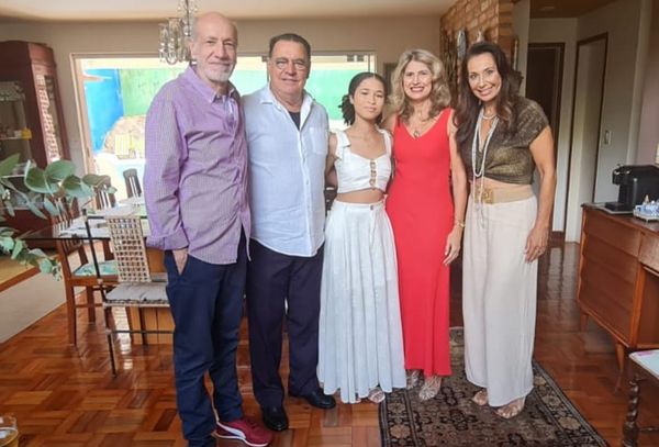 Edu Henning, Sergio Rabello, Chloe Lobato Henning,  Alcione Lobato e Maria Emilia Souza