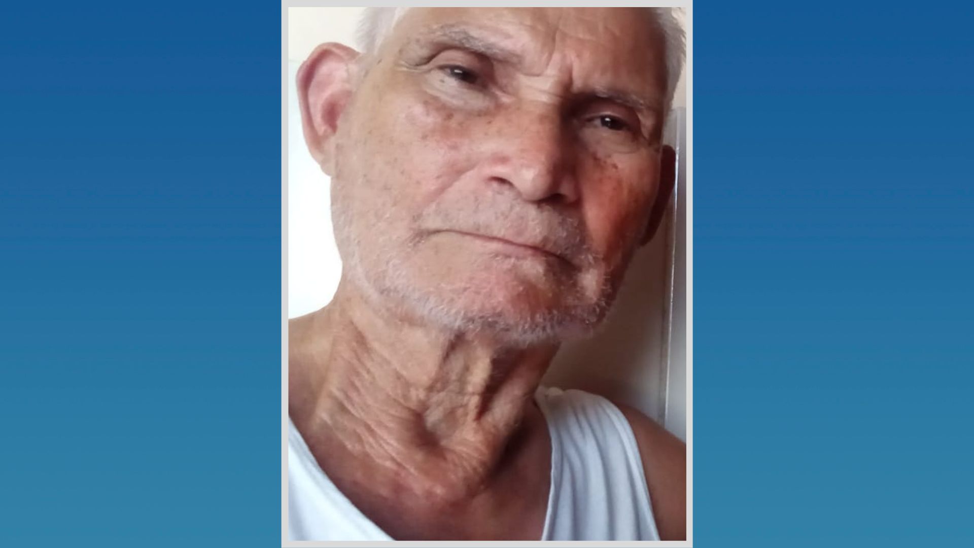 Josué Ferreira Viana, de 80 anos, está desaparecido desde a manhã desta segunda (15); ele também é ex-pastor de uma Igreja Adventista