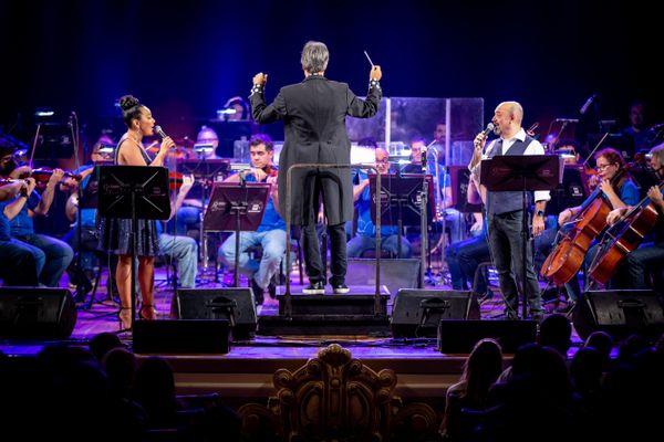 Orquestra Petrobras Sinfônica durante o concerto 