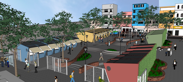 Planejamento para a Praça Manoel Rosindo, na Vila Rubim, após demolição de quiosques por Divulgação | Prefeitura de Vitória