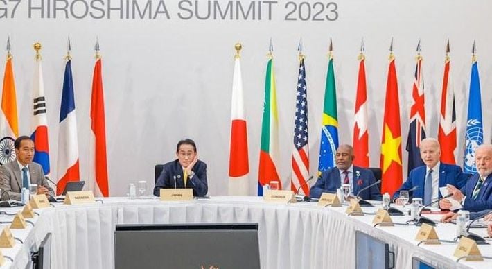 Presidente brasileiro participa como convidado de cúpula de economias avançadas, no Japão; ele pediu mais dinheiro à agenda climática, mudanças no Conselho de Segurança da ONU e criticou 'formação de blocos antagônicos' na arena global