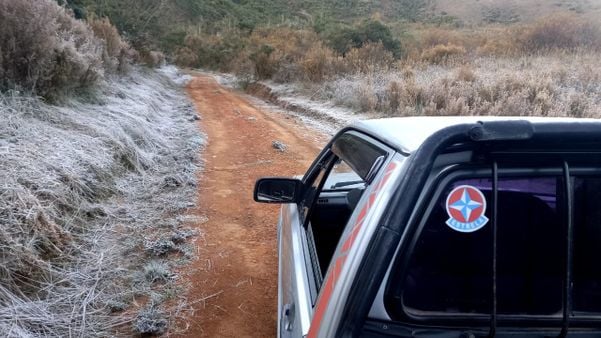 Gelo e temperatura negativa no Caparaó por Leitor AG