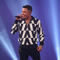 O cantor Felipe Araújo durante a gravação do EP "Esquenta Dois Vol. 2"
