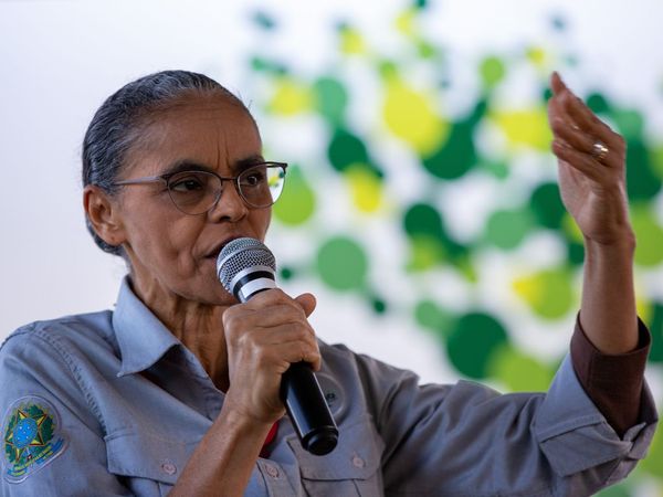 A ministra do Meio Ambiente, Marina Silva, partipa da posse do novo presidente Instituto Chico Mendes de Conservação da Biodiversidade (ICMBio), Mauro Pires. 