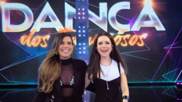 Wanessa Camargo e Sandy  cantaram juntas no programa de Luciano Huck, na Globo