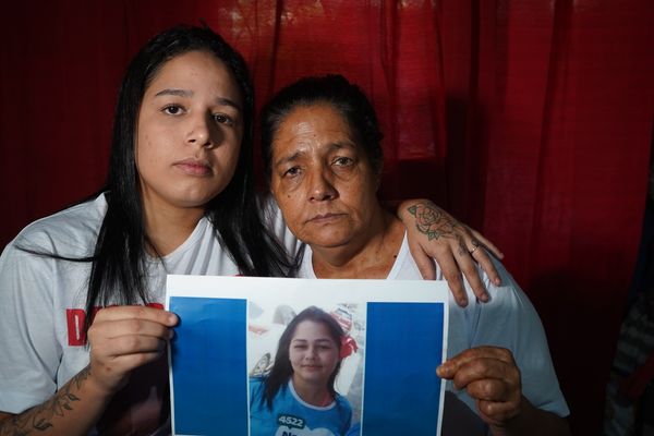 Zenia Conceição , e Fernanda Conceição, mãe e irmã de Sara Conceição que está desaparecida desde de Novembro de 2022, Serra