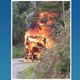 Imagem - Ônibus de viagem fica destruído após pegar fogo em Santa Teresa