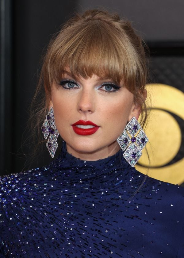 Taylor Swift para a 65ª edição do Grammy, em fevereiro de 2023