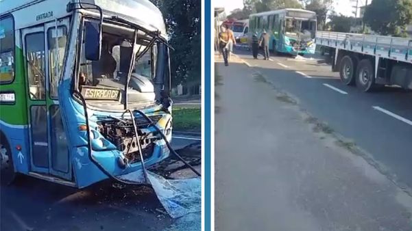 Acidente entre Transcol e caminhão deixa feridos na Rodovia Darly Santos